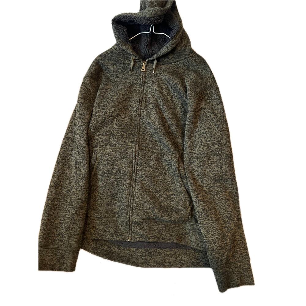 Weatherproof Green Khaki ZIp Up Fleece Mens Size XL